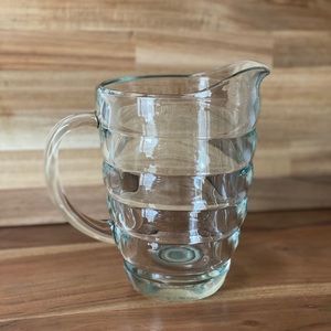 Rippled Glass Pitcher